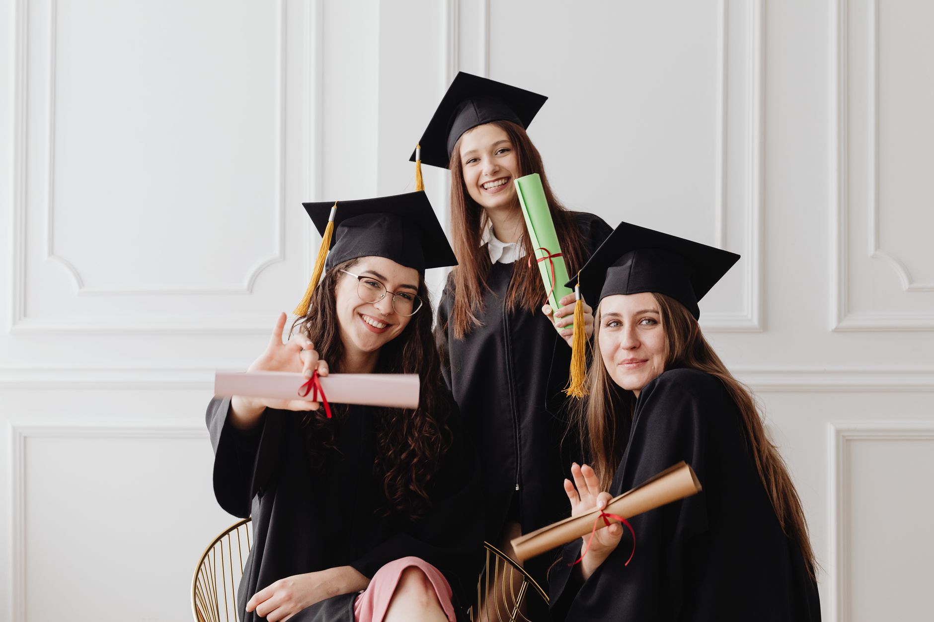 Young people celebrating graduation