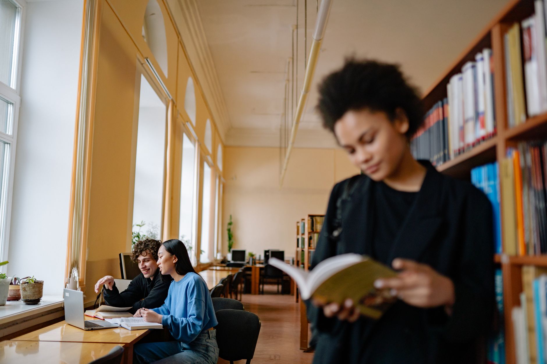 Students studying together
