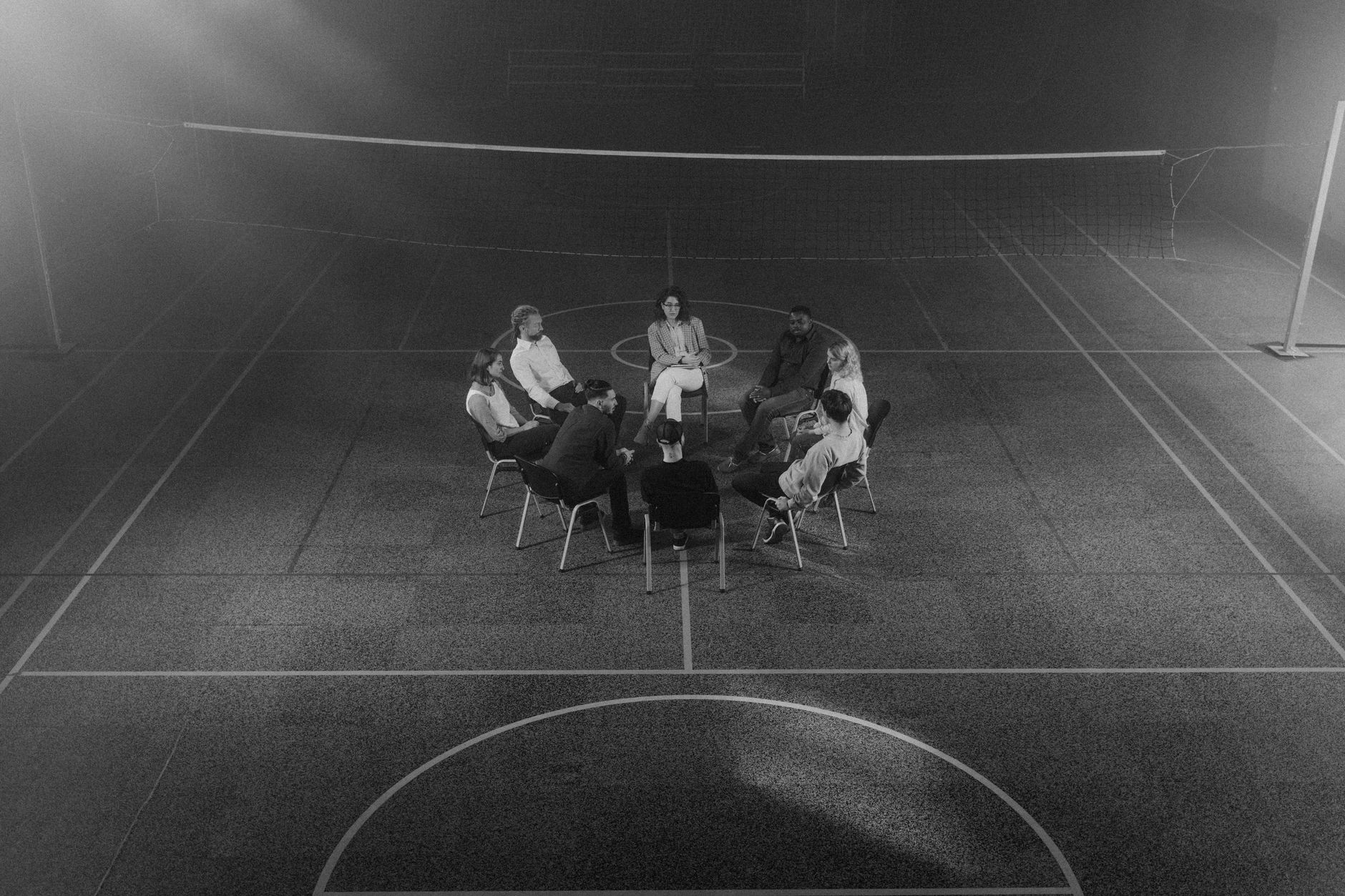 Young people in a wellbeing circle